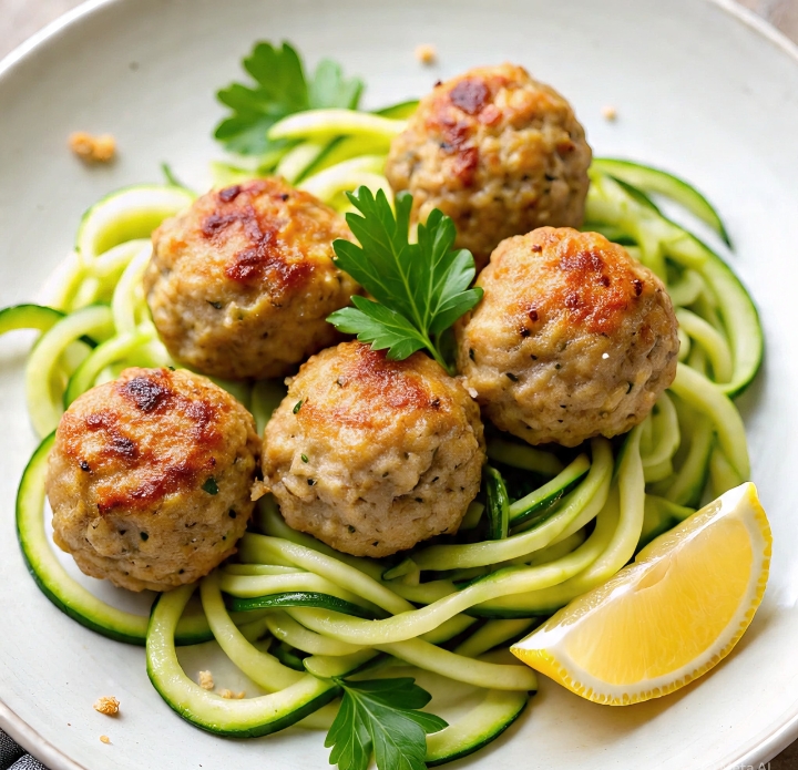 Turkey Meatballs with Zucchini Noodles: