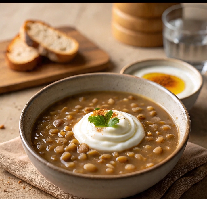 Lentil Soup with a Side of Greek Yogurt: