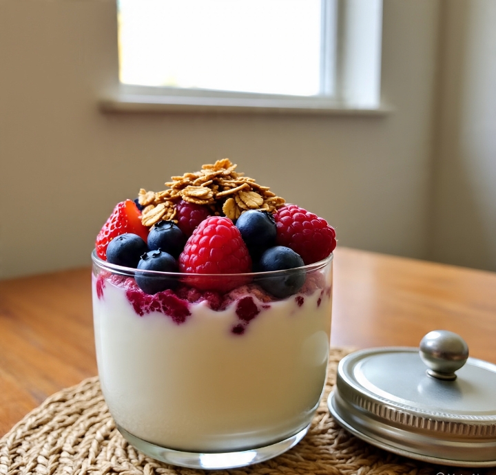 Greek Yogurt Parfait with Berries and Granola
